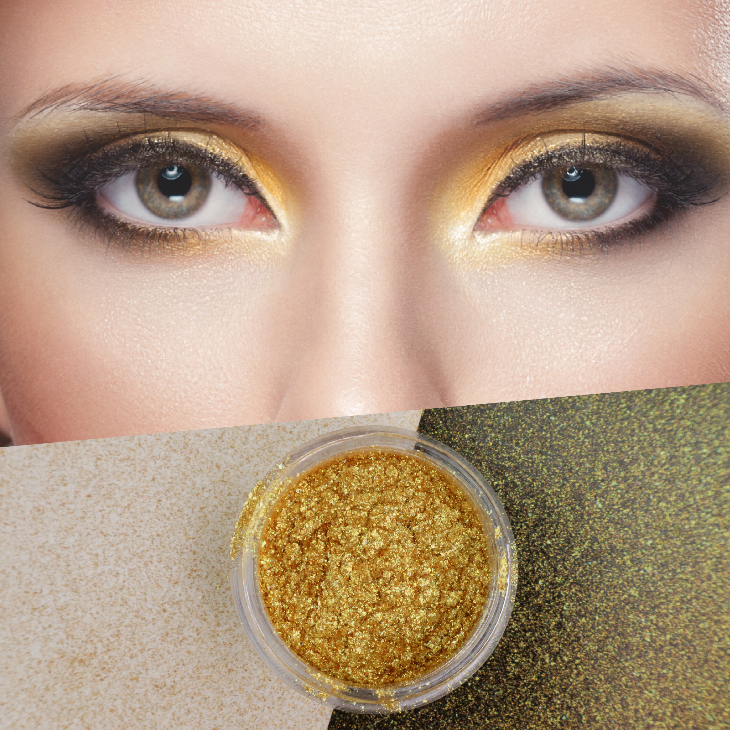 Pigment cu perle de aur cu diamant